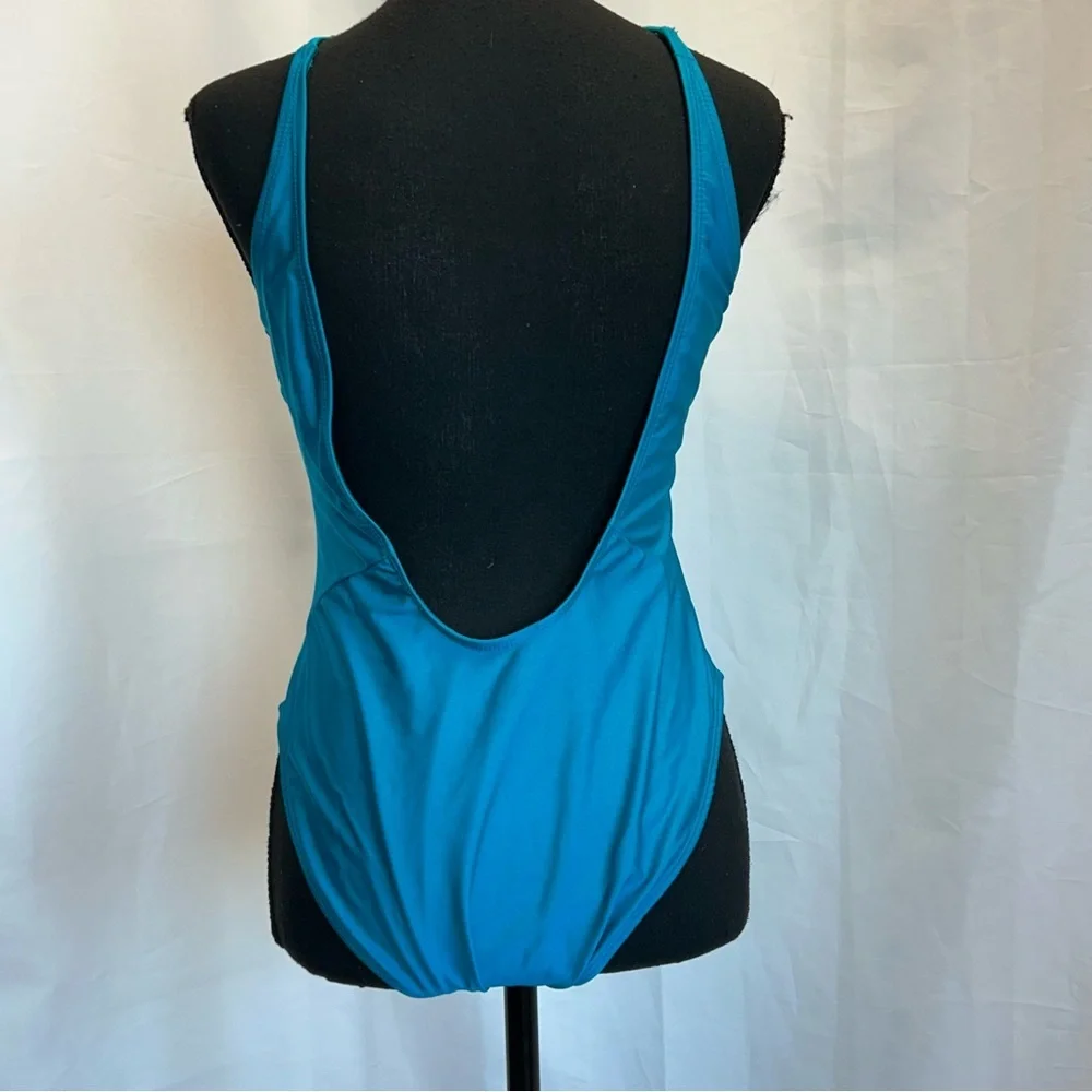 Tinibikini blue Cutout One-Piece Swimsuit Lace-Up Detail Beach Swimwear XL
